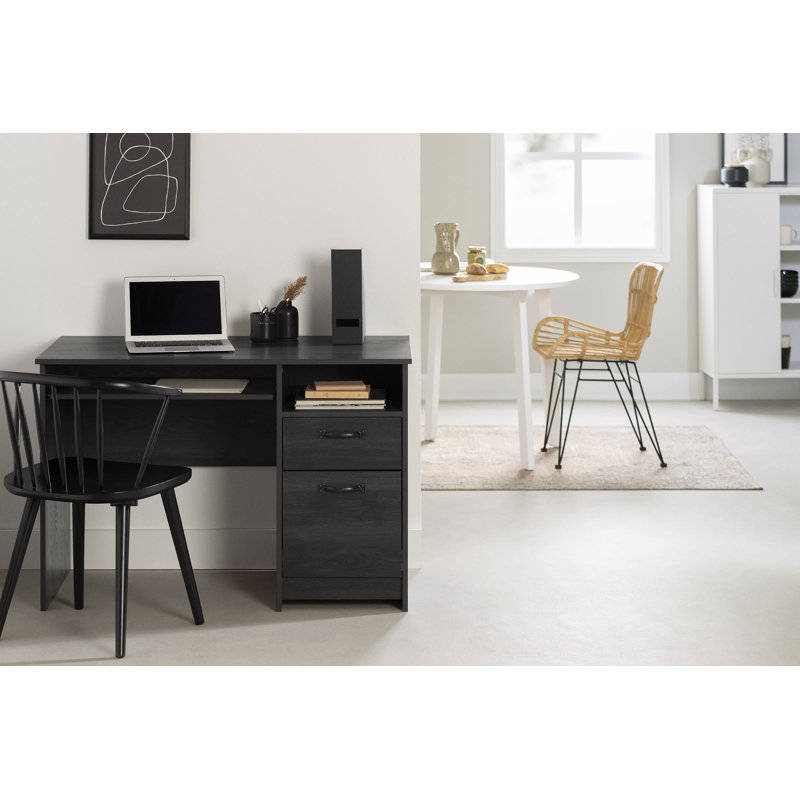 Tassio Computer Desk, Gray Oak