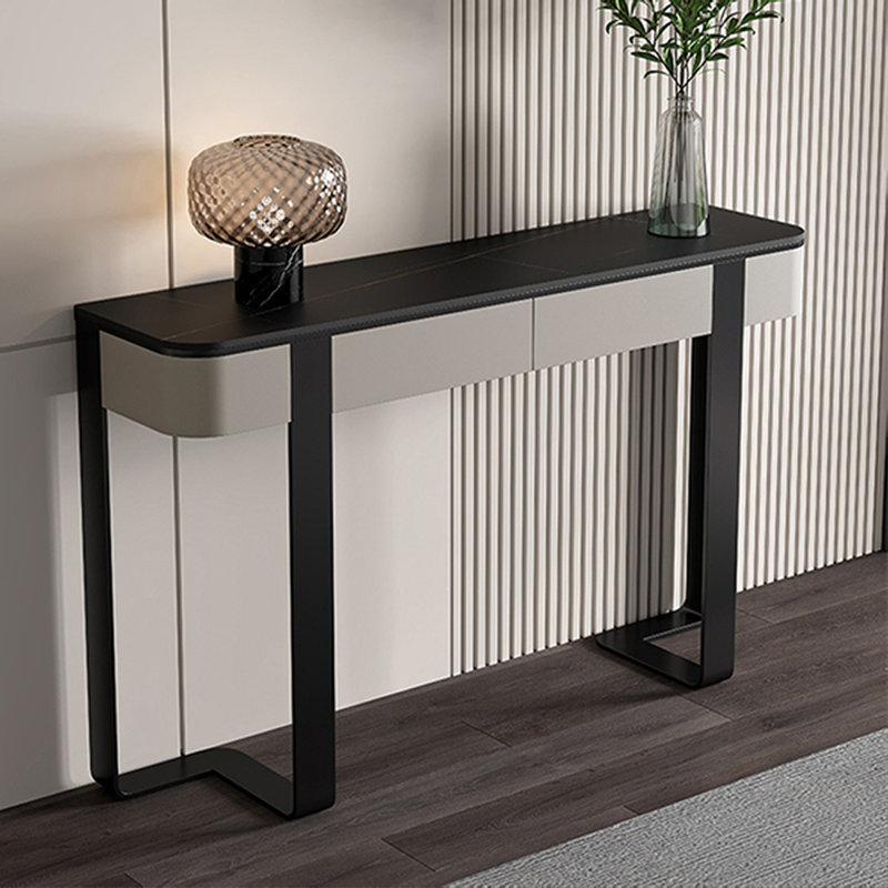Esthétique moderne et console pratique, Noir, H 33,46 po x l 59,05 po x P 13,78 po