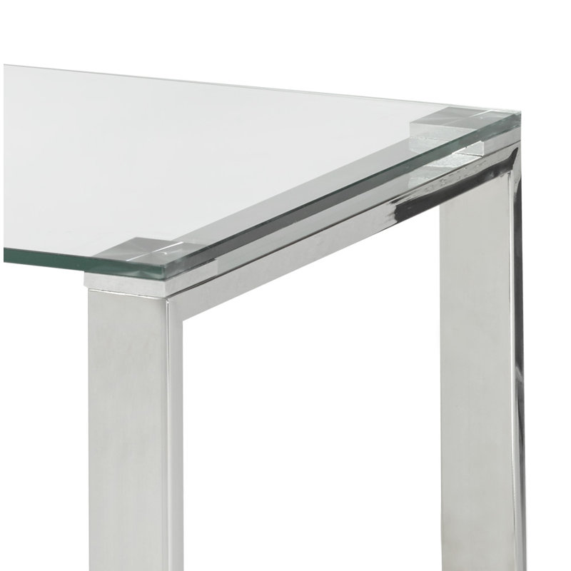 Chantrelle Metal Base Writing Desk, Silver