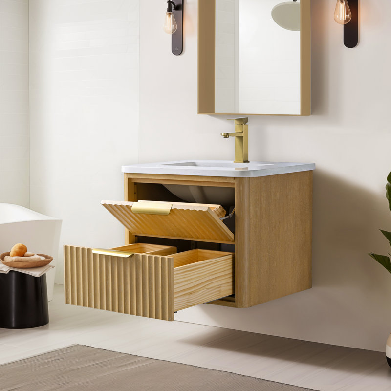 Ensemble de meuble-lavabo mural 24 po Westbury, Chêne ensoleillé, 24"