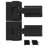 Heavy Duty Modern Wrap Hinge Stainless Steel Black