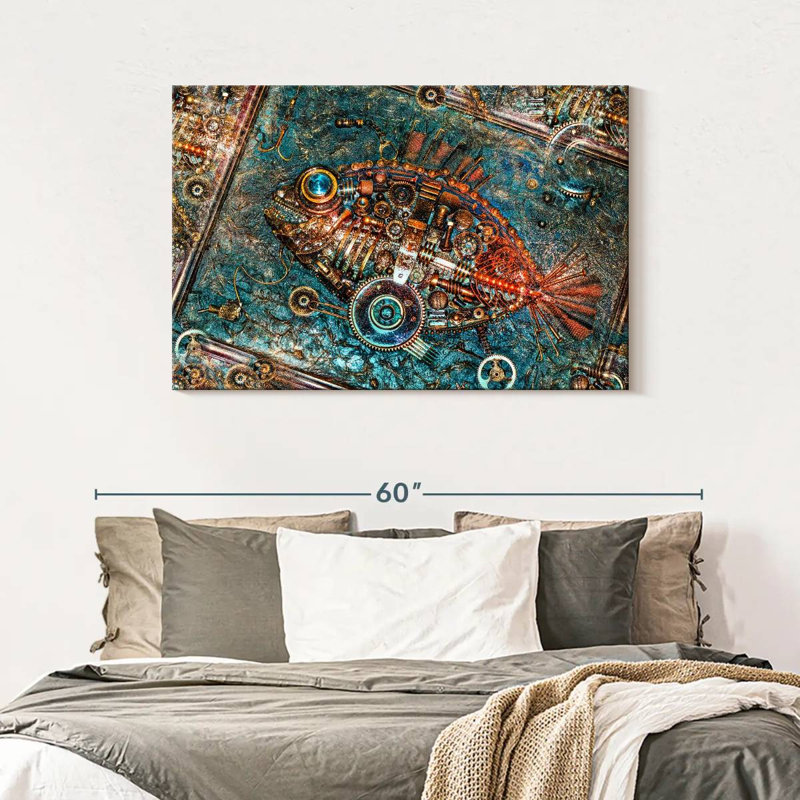 Brampt Steampunk Fish, 30" H x 45" W