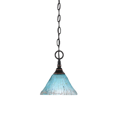 Mini-luminaire suspendu en chaîne avec verre