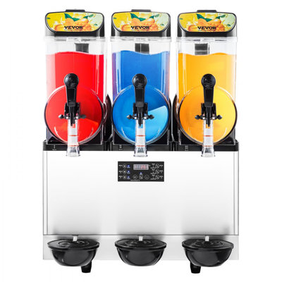 Commercial Slushy Machine 15Lx3 Tank Margarita Smoothie Frozen Drink Maker