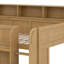 Lit mezzanine double avec plusieurs tablettes de rangement, bureau et structure de lit mezzanine en bois massif pour enfants, adolescents et adultes-249216324