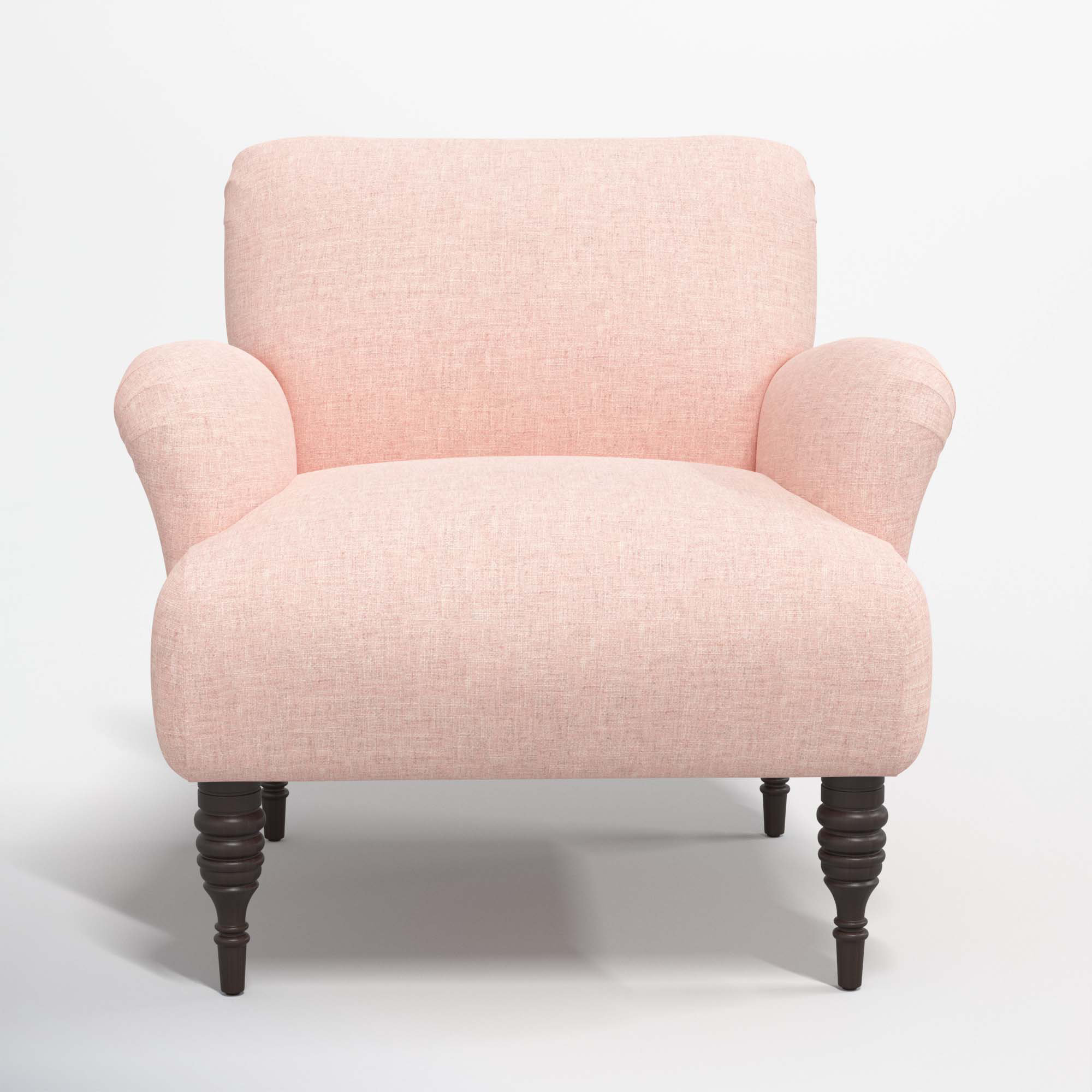 Allura Upholstered Armchair, Zuma Rosequartz Textured Linen