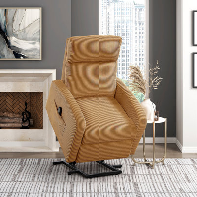 Fauteuil inclinable contemporain contemporain 1 pièce en velours côtelé moelleux recouvert de velours côtelé Comfort