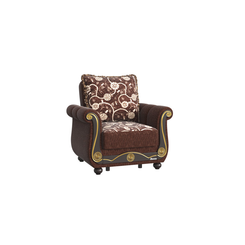 Fauteuil convertible avec rangement Primenest Timberline, Brun