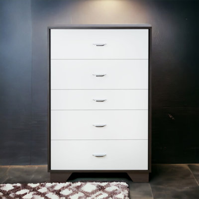 Commode à finition blanche et espresso Eloy