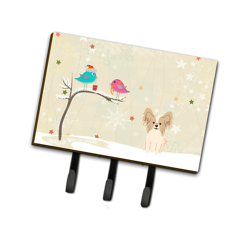 Porte-clés ou laisse de papillon christmas, Brun clair / beige