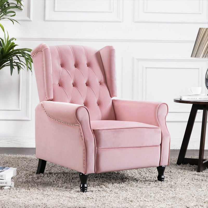 Druv Recliner, Pink Flannelette