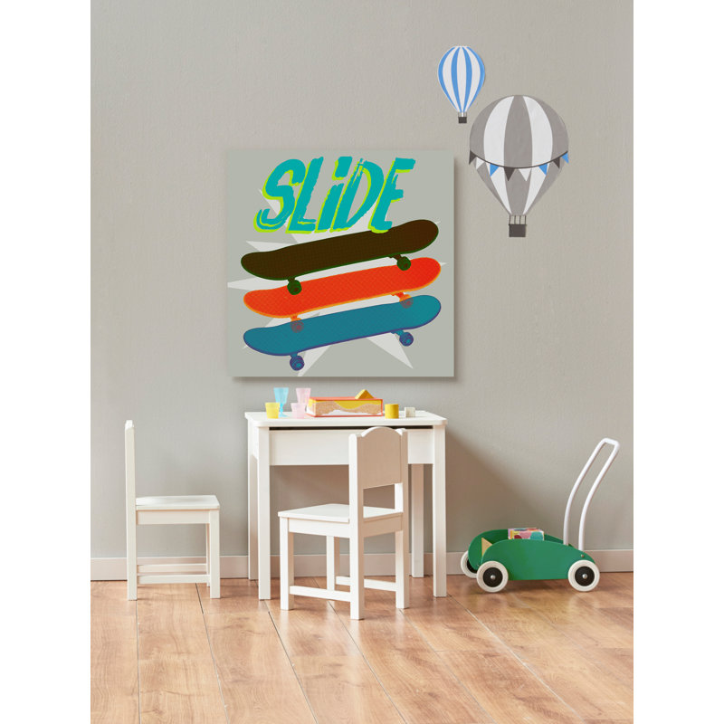 Art sur toile sk8r ii Sieber, Cadre flottant noir, H 30 po x l 30 po x P 1,75 po