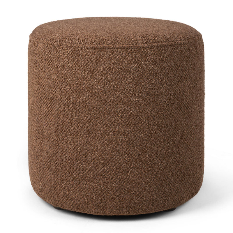 Barrow Round Pouf, Copper Polyester Blend