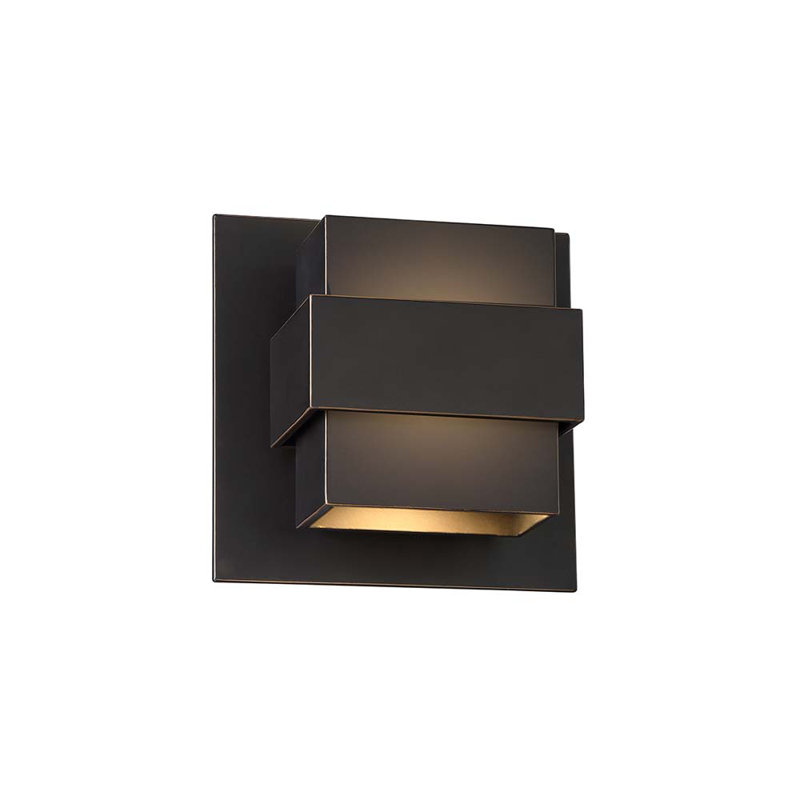 Pandora 2-Light LED Outdoor Bulkhead Light, 7" H x 7" W x 4.75" D, Oil Rubbed Bronze