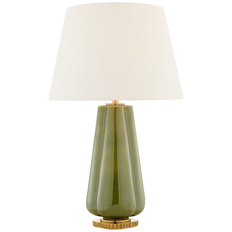 Penelope Table Lamp, Green Porcelain