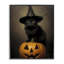 Giclée encadrée de chat noir sur citrouille, design par LSR Design Studio-1289524207-1289524201