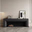 Meuble télé avec foyer en bois de hêtre massif blanc / noir clair-129164476-129164478