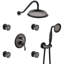Robinet de douche noir mat - 4 options de jet, modes de contrôle du débit d'eau, puissant-127368503