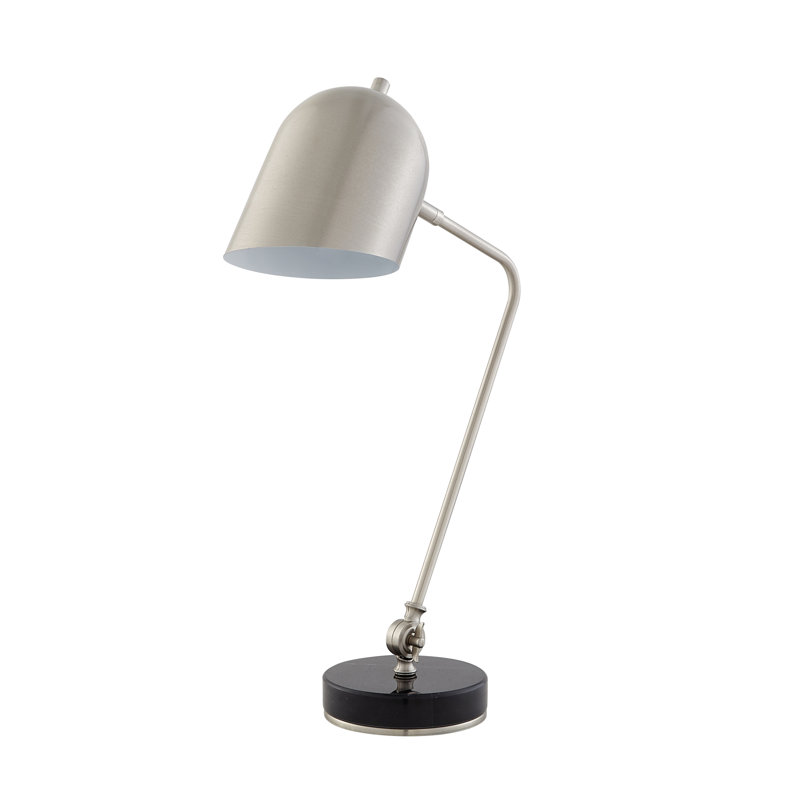 Lampe de bureau en métal Vale, gris, Noir