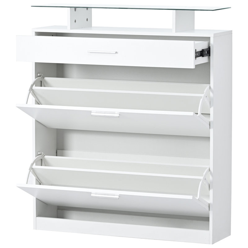 Versatile Entryway Shoe Organizer With Advanced Features For A Neat Space, Silver, White