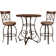 Jefferson 3 Piece 36" Round Pub Table Dining Set