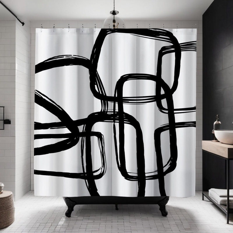 Rideau de douche Coco, Noir