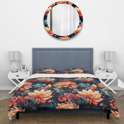 Nostalgia Vintage Floral Pattern - Ensemble de housse de couette à motif floral