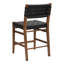 Ensemble de 2 tabourets de comptoir 24,25 po Classic en cuir synthétique tissé en croix avec structure en bois d'hévéa durable pour la cuisine et la salle à manger-494516672-494516673