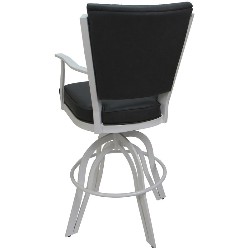 Tabouret de comptoir pivotant 26 po, Blanc, Gris
