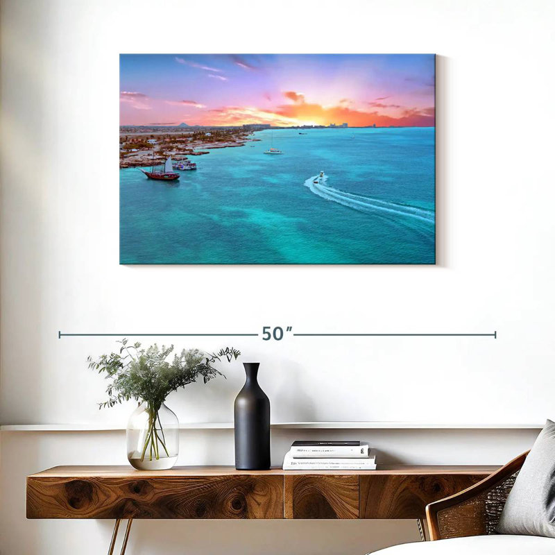 Gillard Aruba Gillard coucher de soleil, H 24 po x l 36 po