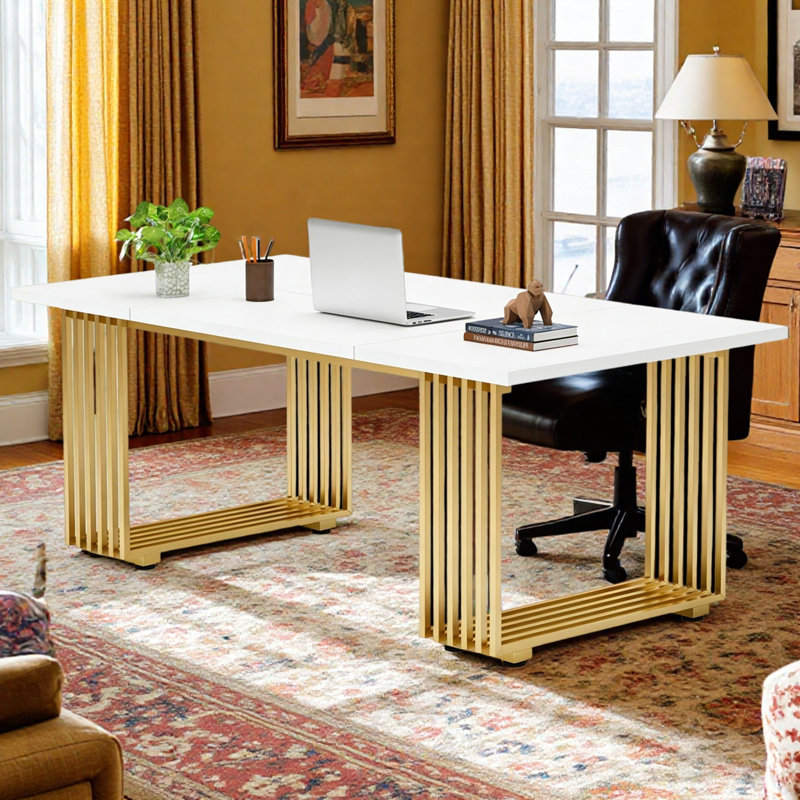 Bureau, bureau de direction élégant, bureau d'ordinateur fonctionnel