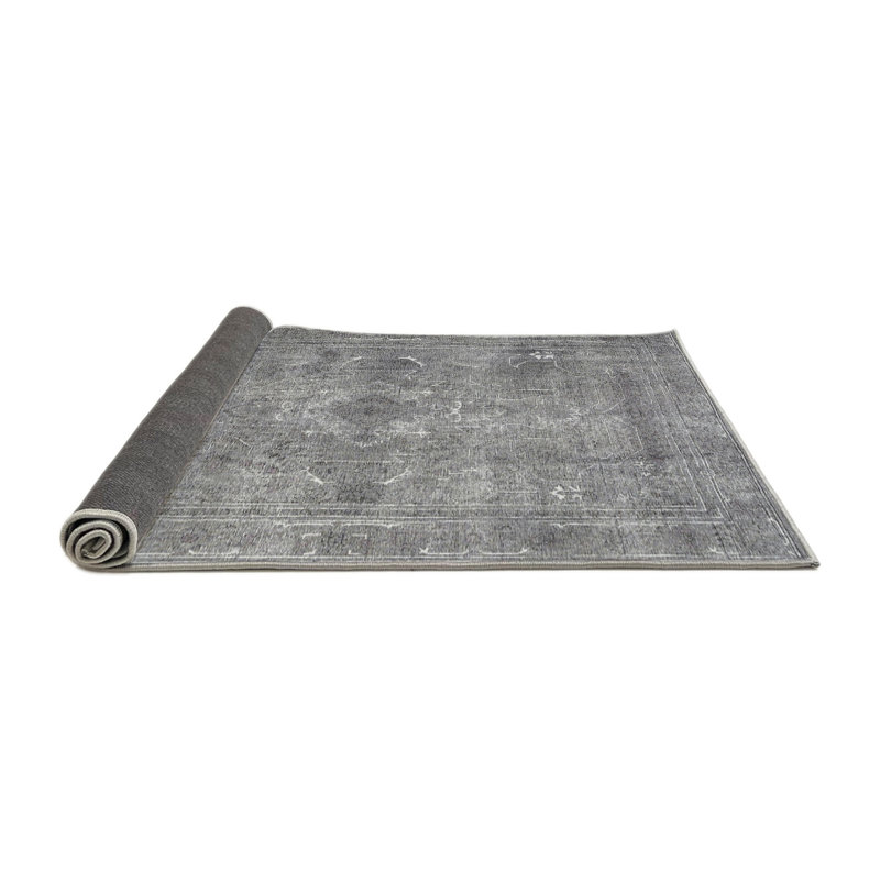Tapis oriental en laine gris, Rond 8 pi