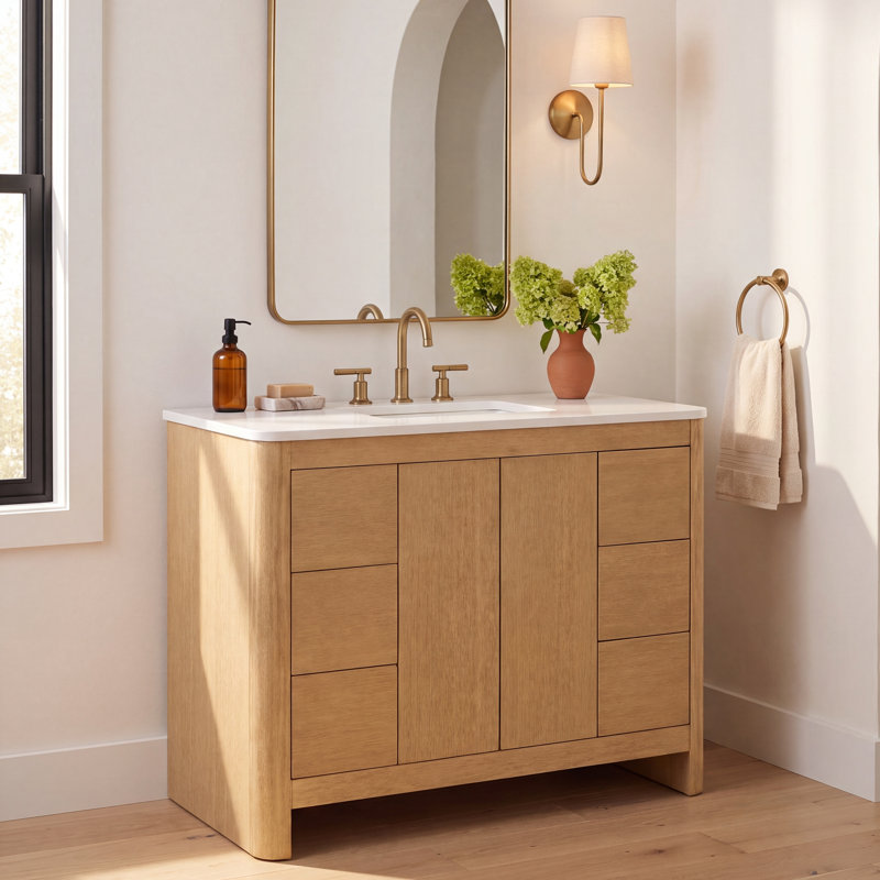 Raye 42'' Single Bathroom Vanity with Quartz Top