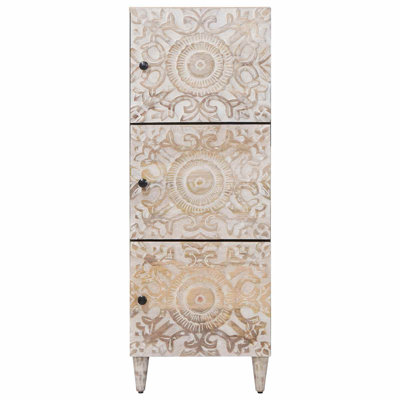Solid Wood Rectangle Accent Cabinet