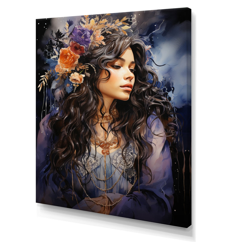 Boho Latina Mystic Wanderer Woman II sur impression sur toile, H 20 po x l 12 po x P 1 po, Toile tendue