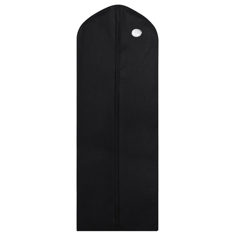 Merlino Plastic / Acrylic Garment Bag, Black, 59.05" H x 23.62" W x 0.2" D
