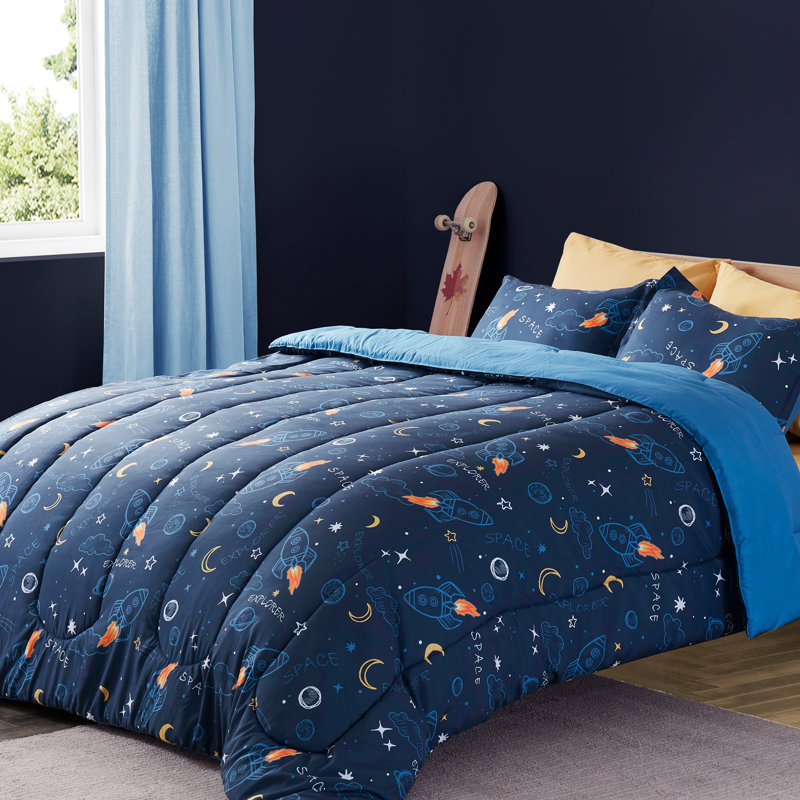 Ensemble de literie pour enfants Space Rocket, Édredon double / grand + 6 pièces supplémentair