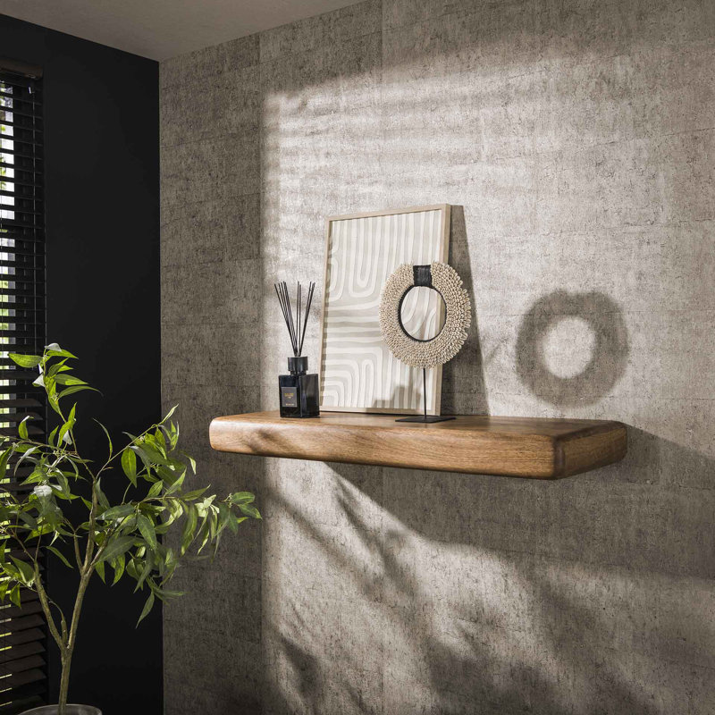 Rylan Solid Wood Floating Shelf, 10cm H x 118cm W x 35cm D