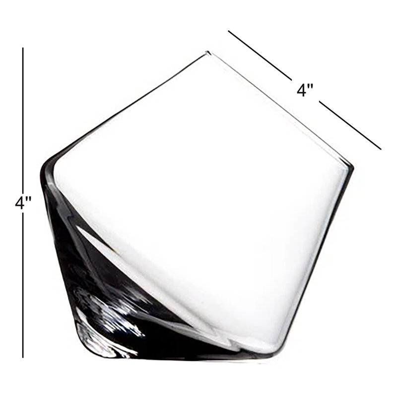 Ice Handmade Crystal Whiskey Glass, Clear