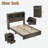 4Pcs Bedroom Set, Queen Size Bed Frame With Storage Headboard And Charging Station, 2 Nightstands With 2 Drawers, 1 Dresser With 5 Drawers-388858376