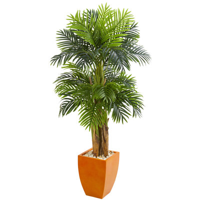Palmier artificiel 66" en pot de fleurs