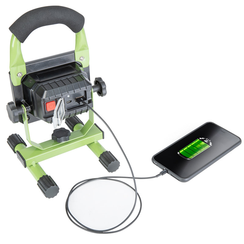 PowerSmith 800 Lumen Rechargeable Lithium-Ion Cordless LED Work Metal Base Stand and Emergency