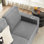 Canapé 83,86 po en tissu Snowfleece, canapé moderne compressé, canapé 3 places, mobilier de salon, de chambre à coucher, de bureau, gris