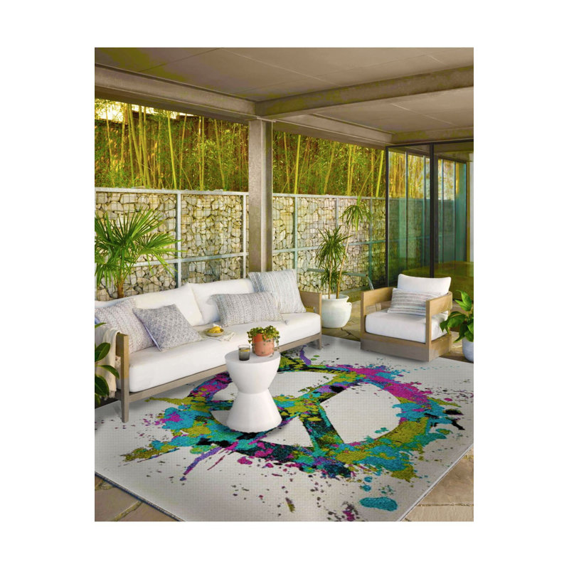 Tapis à motif géométrique à motif tissé lavable à la machine, Sous-tapis rectangulaire 3 pi 11 po x 5 pi 11 po i