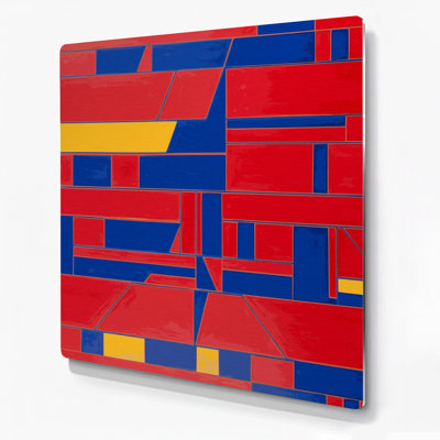 Hard Edge 55 Red Metal Wall Art