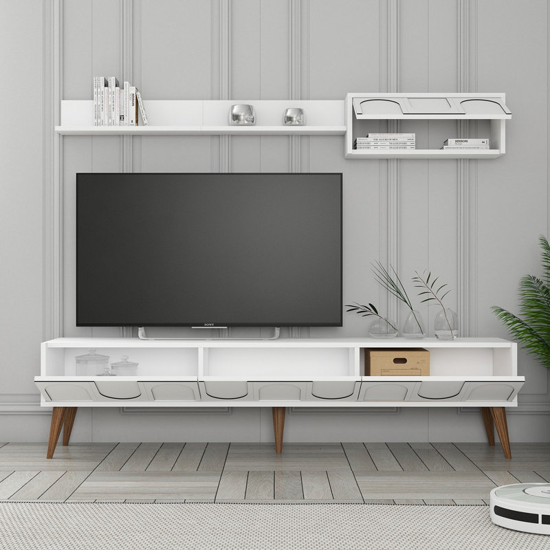 Keikei Unfinished TV Stand, Beige