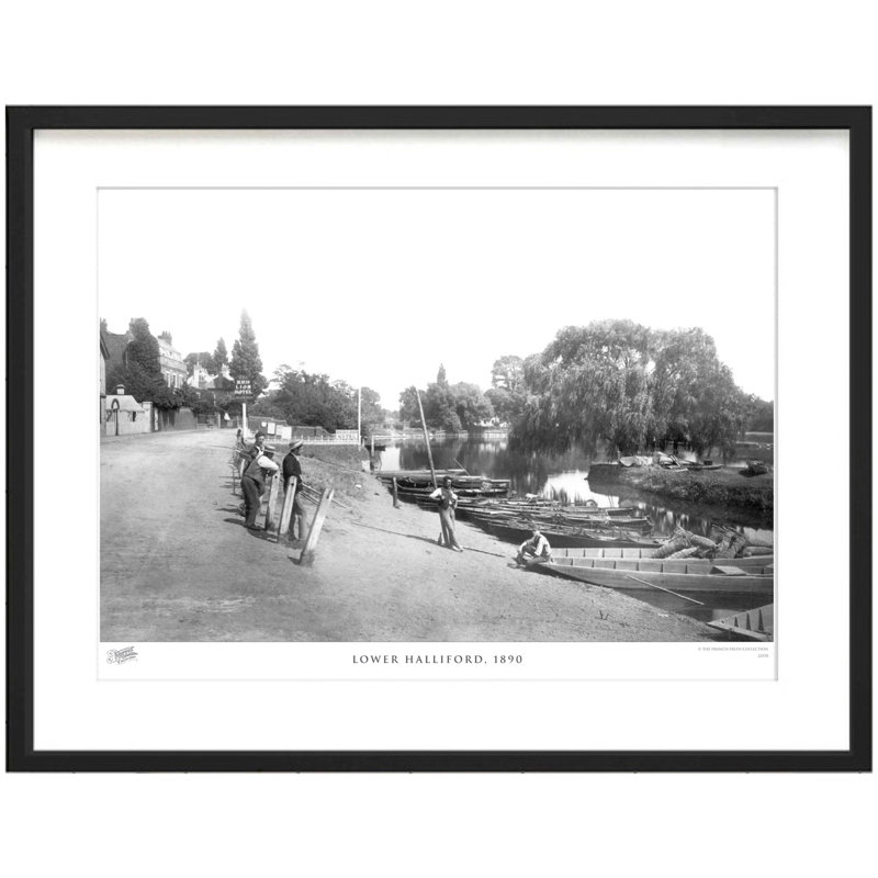 Lower Halliford, 1890 by Francis Frith - Single Picture Frame Print, 60cm H x 80cm W x 2.3cm D
