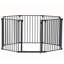 Barrière de sécurité 8 panneaux (noir)