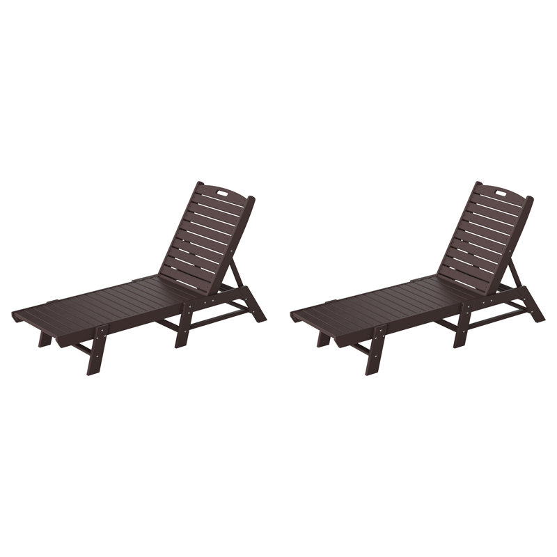 Chaise longue inclinable 78,2 po Laguna, Brun foncé