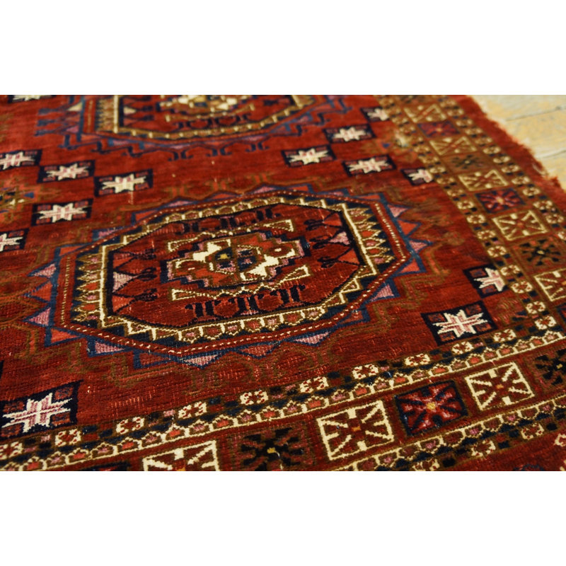Antique Turkmaan - Tekke Turkmenistan Geometric Knotted Rug